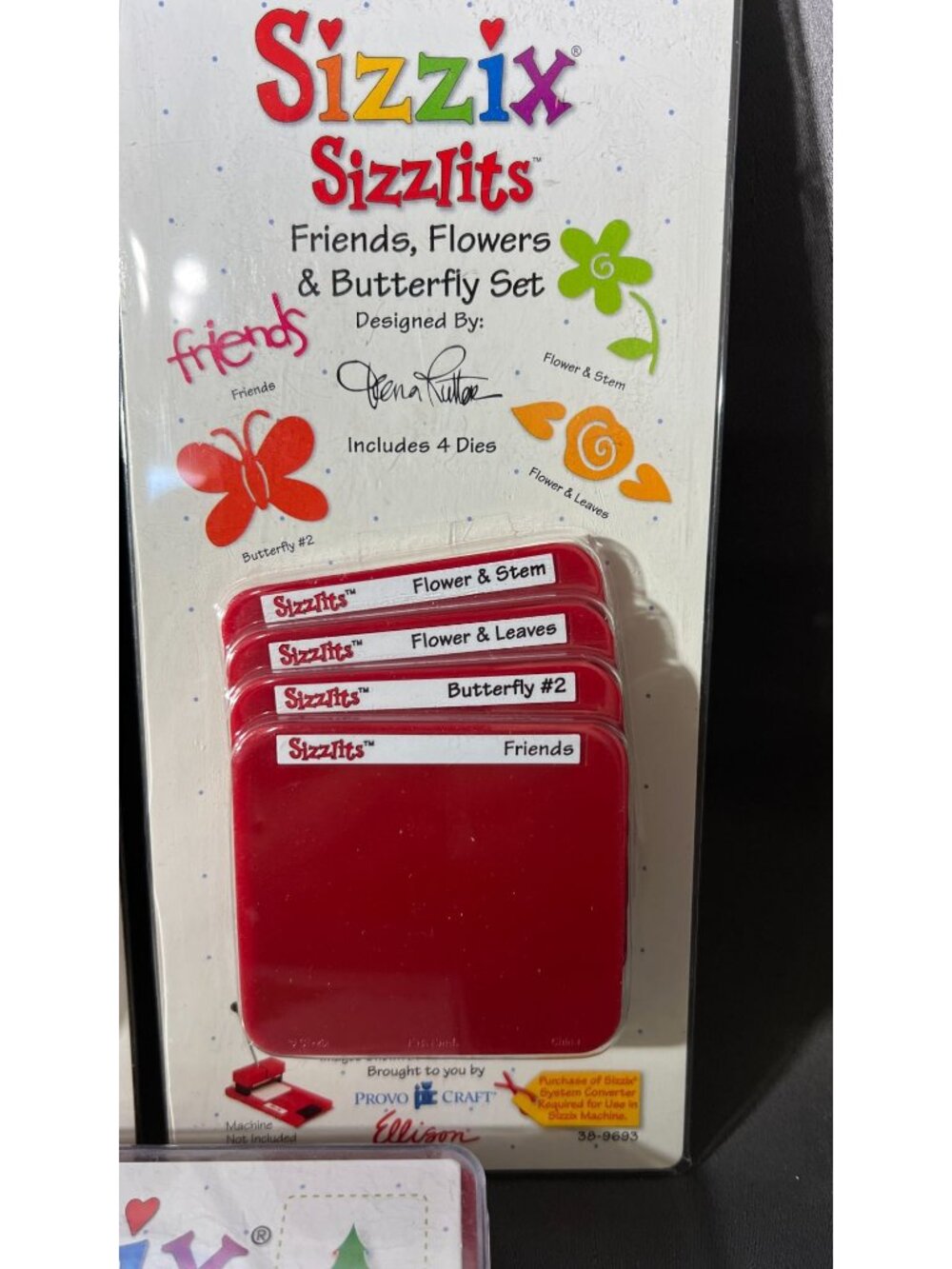 Sizzix Sizzlits Dies Bundle Tags Flowers Butterfly Tree Set - Picture 3 of 4